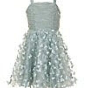 Rare Editions Shimmering Silver Kids Dress